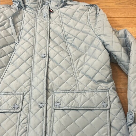 Blue Quilted Puffer Jacket with Hood Tommy Hilfiger - Picture 5 of 11